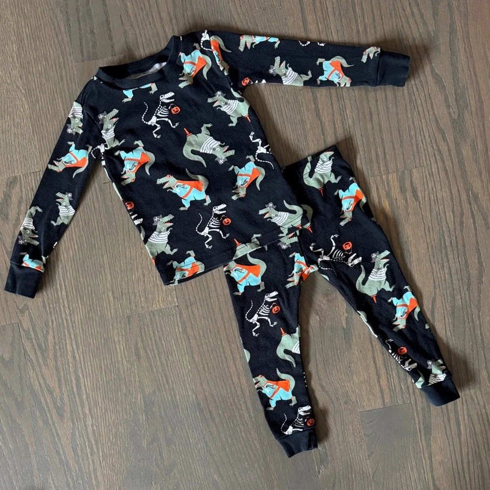 Carter’s Just One You 4-Piece Halloween Dinosaur Cotton Pajama Set 2T Boys